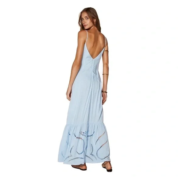 Vix Elma Flounce Hem Maxi Cover- Up Dress
Light Blue - Picture 2 of 12